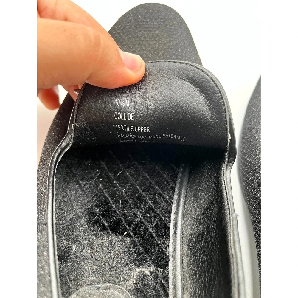 Giorgio Brutini Signature Collide Men's Loafers 10.5M Black Gold Metallic Shoes‎